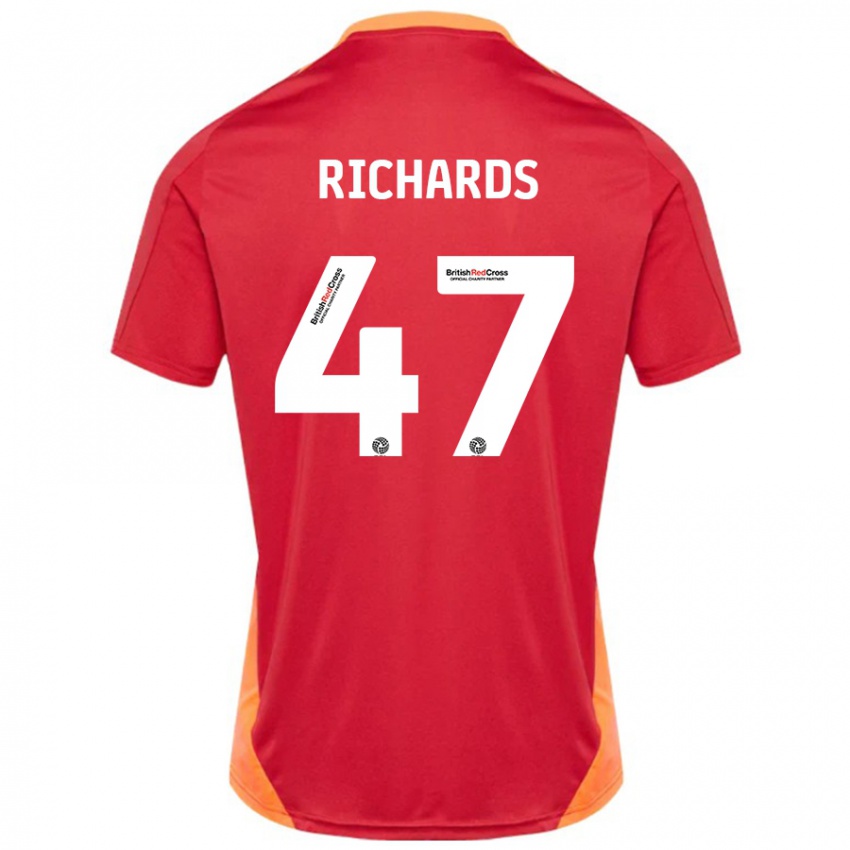 Hombre Camiseta Jake Richards #47 Azul Blanquecino 2ª Equipación 2024/25 La Camisa Argentina