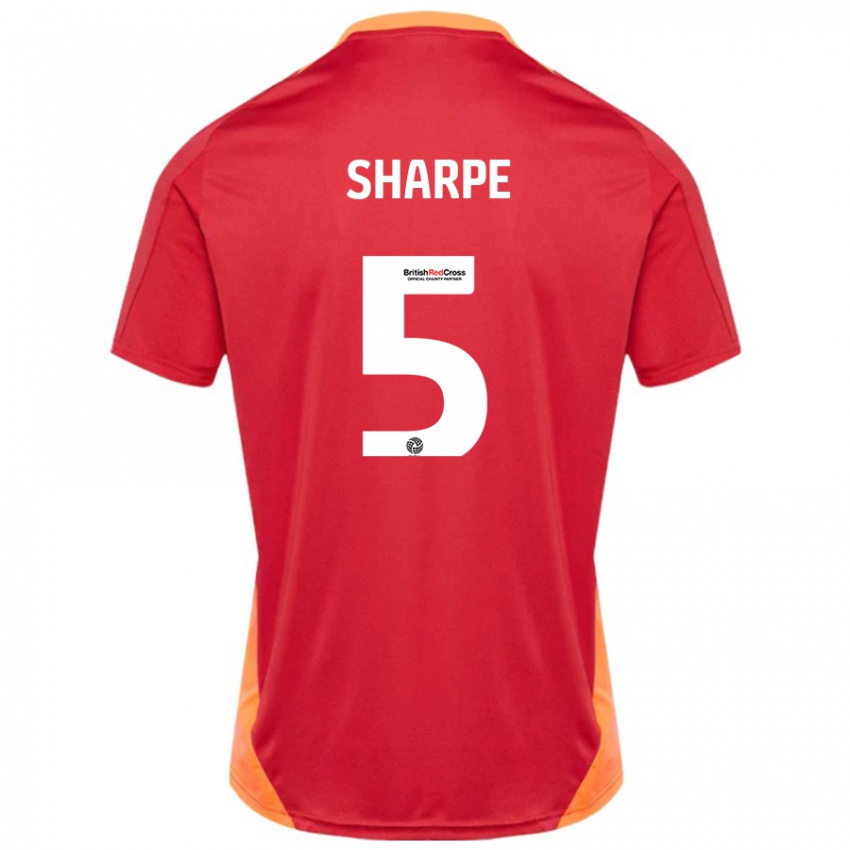 Hombre Camiseta Manfy Sharpe #5 Azul Blanquecino 2ª Equipación 2024/25 La Camisa Argentina