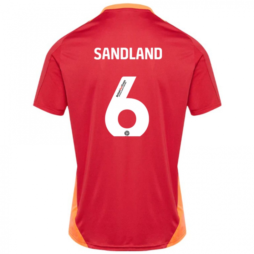 Hombre Camiseta Jess Sandland #6 Azul Blanquecino 2ª Equipación 2024/25 La Camisa Argentina