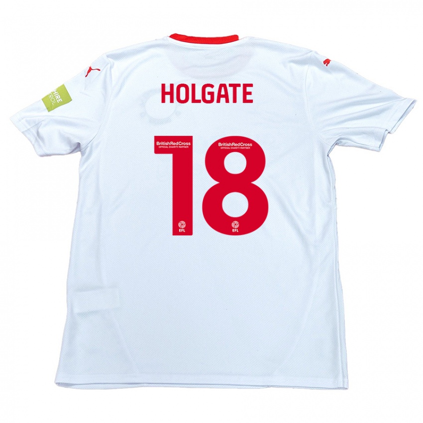 Hombre Camiseta Harrison Holgate #18 Blanco 2ª Equipación 2024/25 La Camisa Argentina