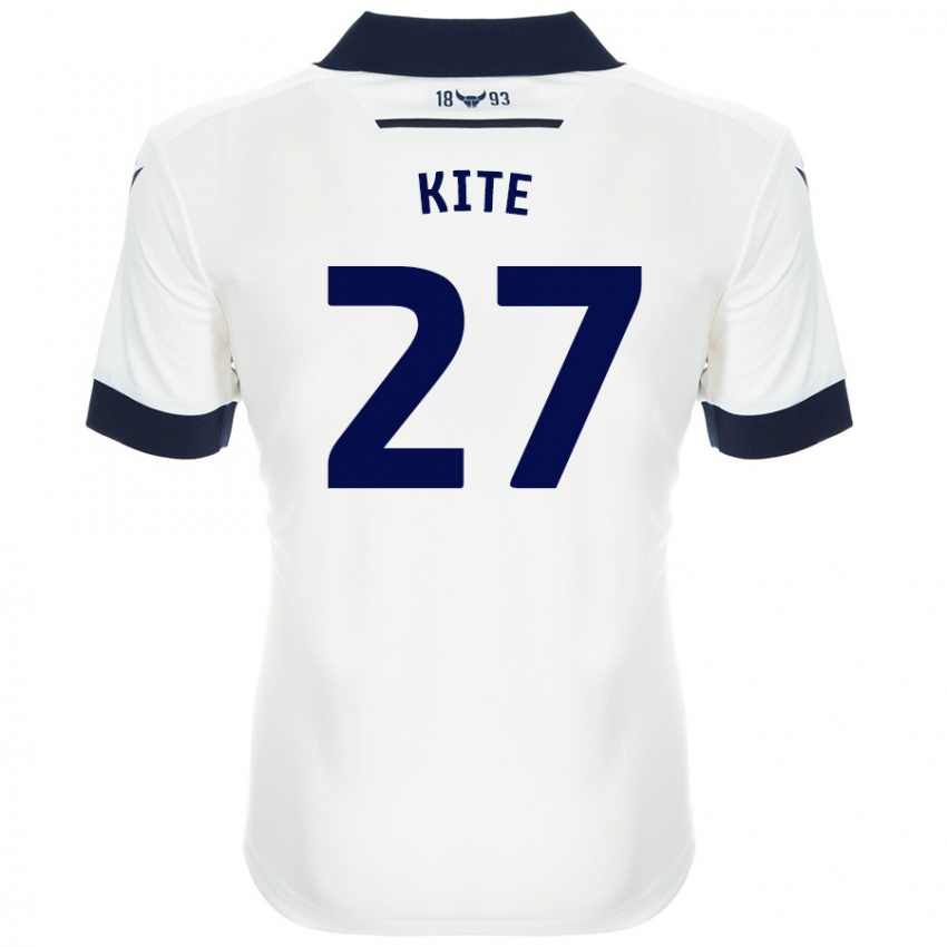 Hombre Camiseta Rose Kite #27 Blanco Azul Marino 2ª Equipación 2024/25 La Camisa Argentina