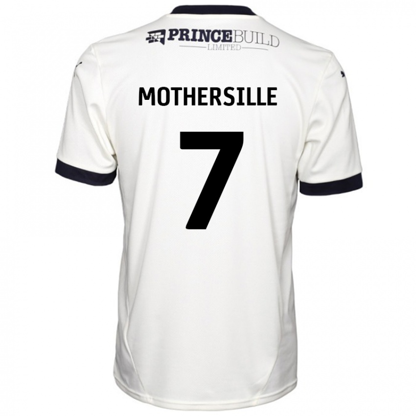 Hombre Camiseta Malik Mothersille #7 Blanquecino Negro 2ª Equipación 2024/25 La Camisa Argentina