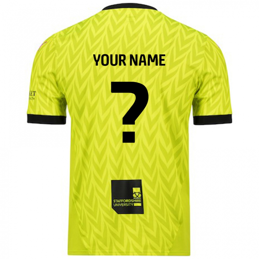 Hombre Camiseta Su Nombre #0 Verde Fluorescente 2ª Equipación 2024/25 La Camisa Argentina