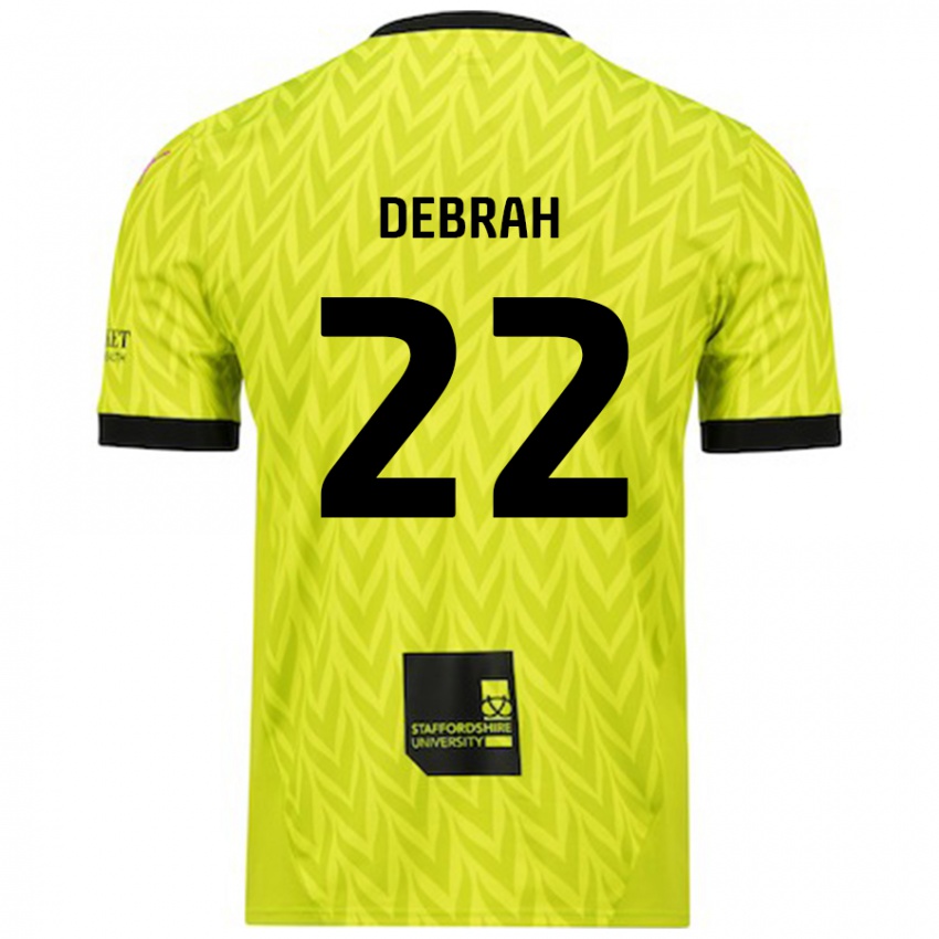 Hombre Camiseta Jesse Debrah #22 Verde Fluorescente 2ª Equipación 2024/25 La Camisa Argentina