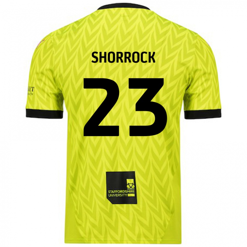 Hombre Camiseta Jack Shorrock #23 Verde Fluorescente 2ª Equipación 2024/25 La Camisa Argentina