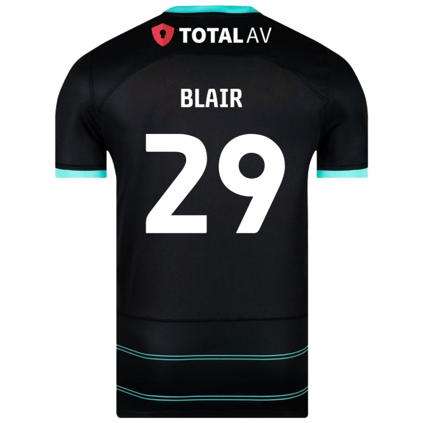 Hombre Camiseta Harvey Blair #29 Negro 2ª Equipación 2024/25 La Camisa Argentina