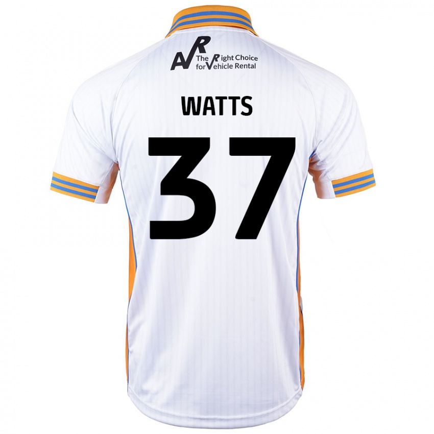 Hombre Camiseta Harvey Watts #37 Blanco 2ª Equipación 2024/25 La Camisa Argentina