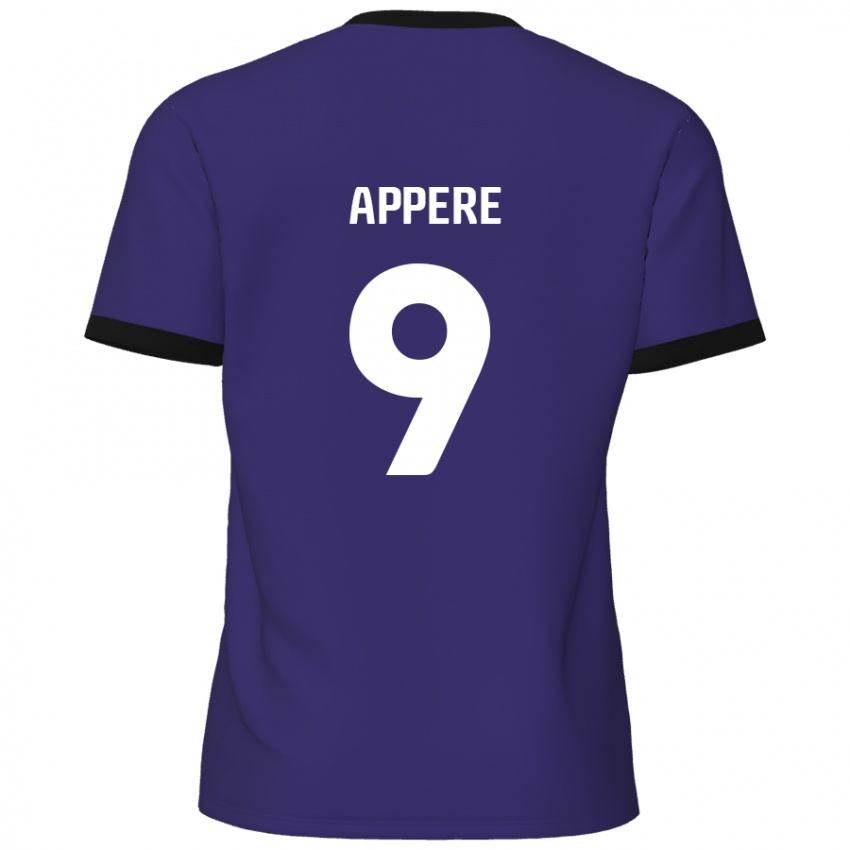 Hombre Camiseta Louis Appéré #9 Púrpura 2ª Equipación 2024/25 La Camisa Argentina