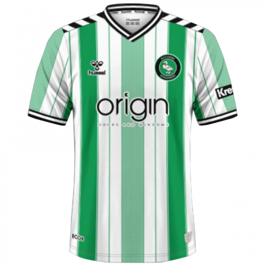 Hombre Camiseta Aaron Morley #0 Verde Rayas Blancas 2ª Equipación 2024/25 La Camisa Argentina