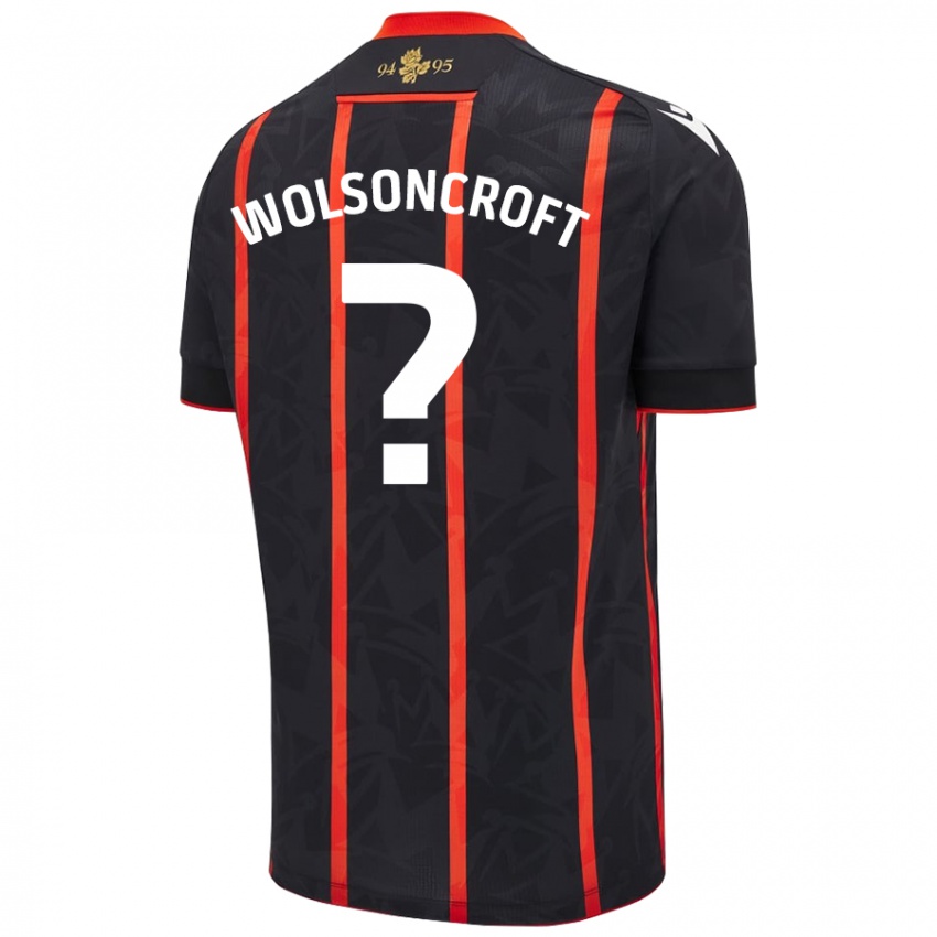 Hombre Camiseta Blake Wolsoncroft #0 Negro Rojo 2ª Equipación 2024/25 La Camisa Argentina