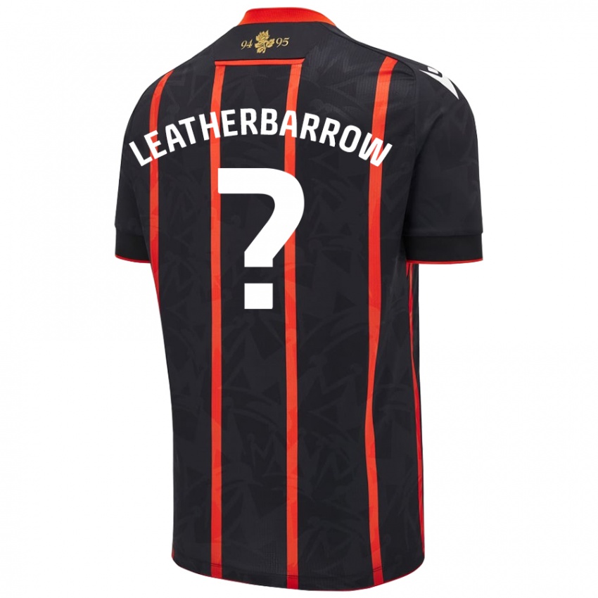 Hombre Camiseta Freddie Leatherbarrow #0 Negro Rojo 2ª Equipación 2024/25 La Camisa Argentina