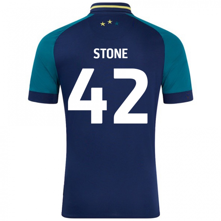 Hombre Camiseta Michael Stone #42 Azul Marino Verde Oscuro 2ª Equipación 2024/25 La Camisa Argentina