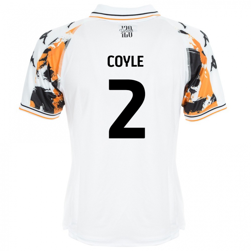 Hombre Camiseta Lewie Coyle #2 Blanco 2ª Equipación 2024/25 La Camisa Argentina