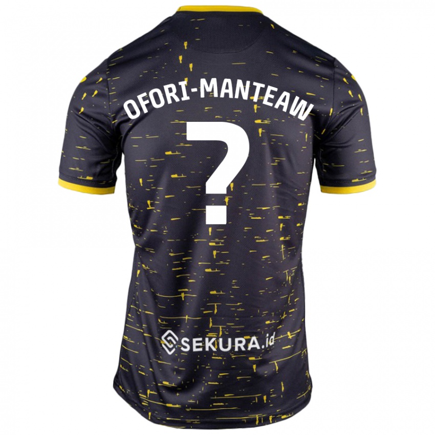 Hombre Camiseta Lloyd Ofori-Manteaw #0 Negro Amarillo 2ª Equipación 2024/25 La Camisa Argentina