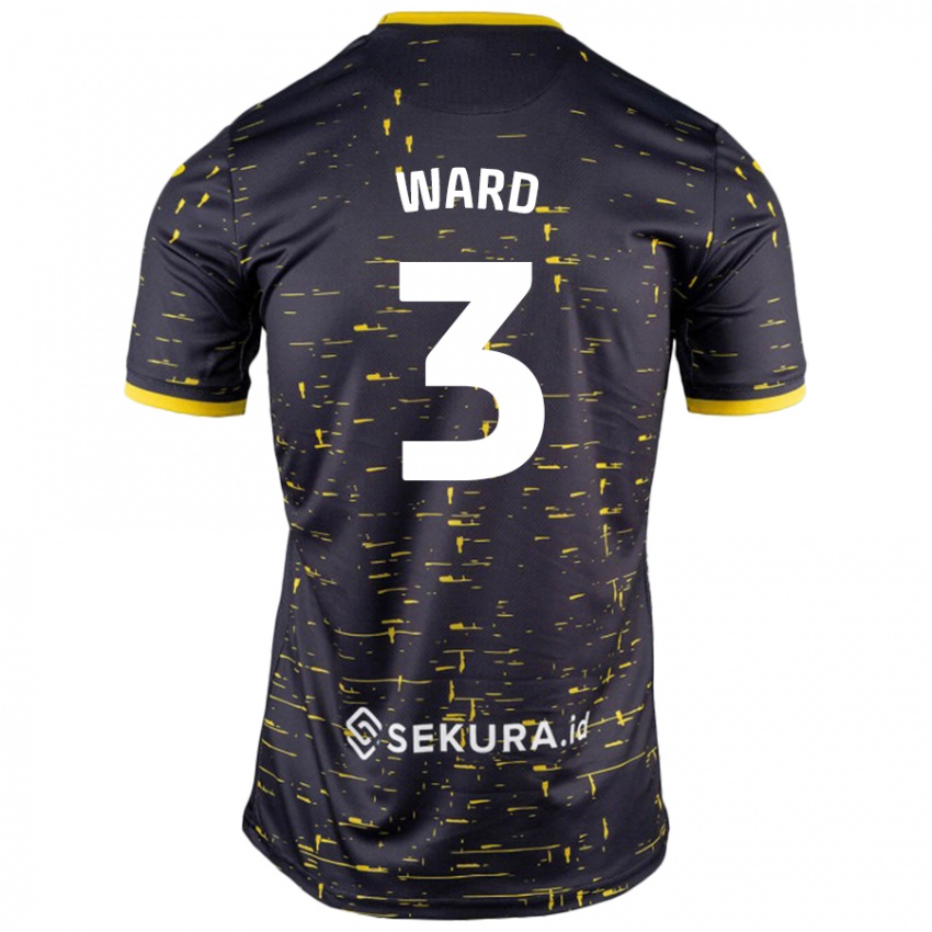 Hombre Camiseta Summer Ward #3 Negro Amarillo 2ª Equipación 2024/25 La Camisa Argentina