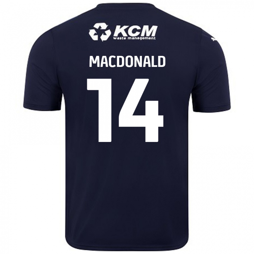 Hombre Camiseta Alex Macdonald #14 Azul Marino 2ª Equipación 2024/25 La Camisa Argentina