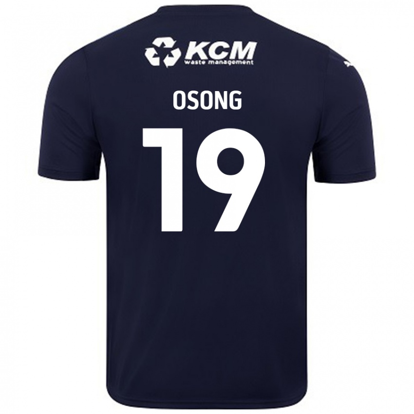 Hombre Camiseta Detlef Esapa Osong #19 Azul Marino 2ª Equipación 2024/25 La Camisa Argentina