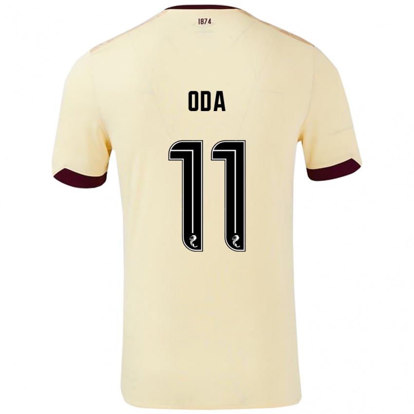 Hombre Camiseta Yutaro Oda #11 Crema Burdeos 2ª Equipación 2024/25 La Camisa Argentina