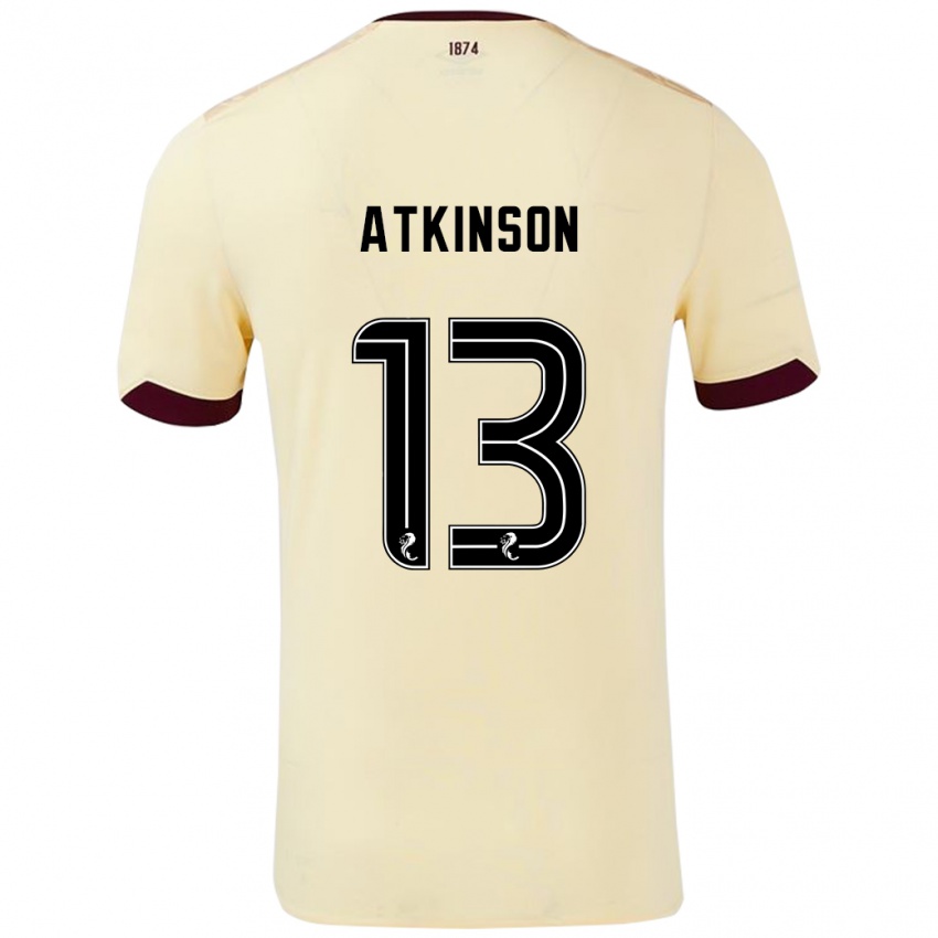 Hombre Camiseta Nathaniel Atkinson #13 Crema Burdeos 2ª Equipación 2024/25 La Camisa Argentina