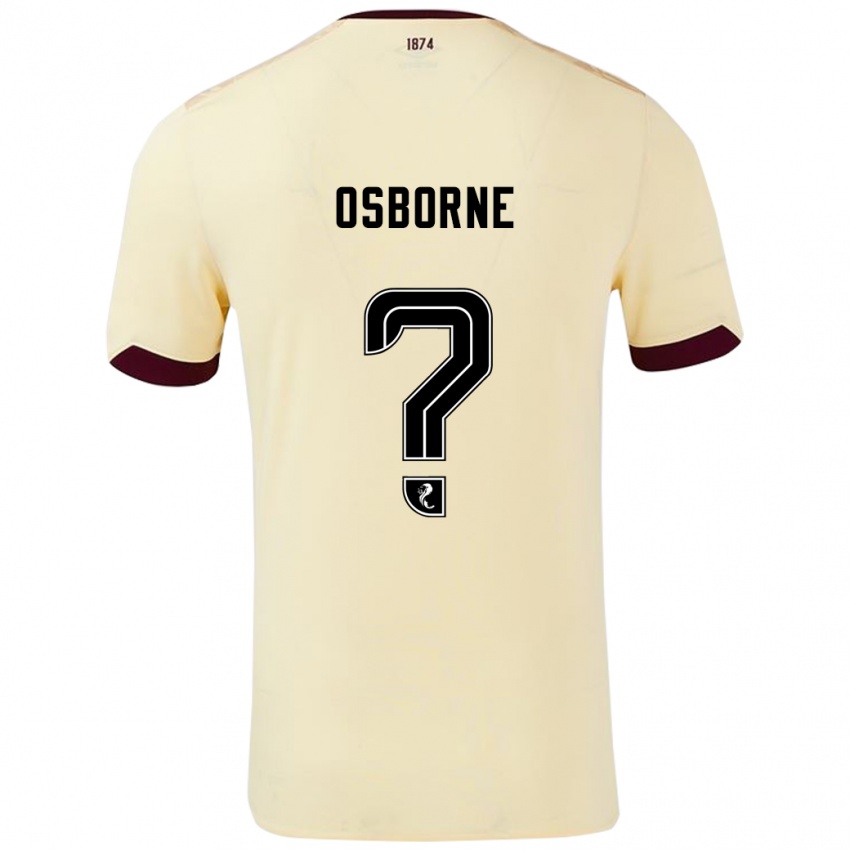 Hombre Camiseta Alfie Osborne #0 Crema Burdeos 2ª Equipación 2024/25 La Camisa Argentina