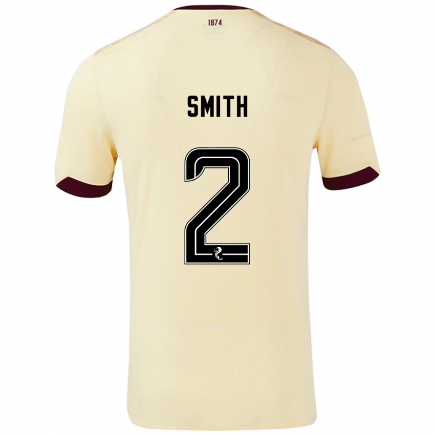 Hombre Camiseta Lucas Smith #2 Crema Burdeos 2ª Equipación 2024/25 La Camisa Argentina