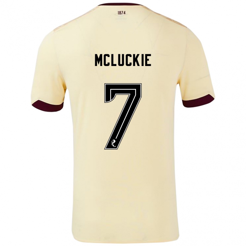 Hombre Camiseta Bobby Mcluckie #7 Crema Burdeos 2ª Equipación 2024/25 La Camisa Argentina