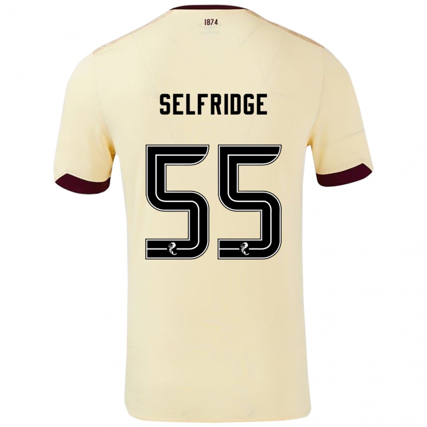 Hombre Camiseta Louis Selfridge #55 Crema Burdeos 2ª Equipación 2024/25 La Camisa Argentina