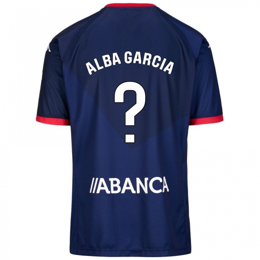 Hombre Camiseta Lucía Alba García #13 Azul Marino 2ª Equipación 2024/25 La Camisa Argentina