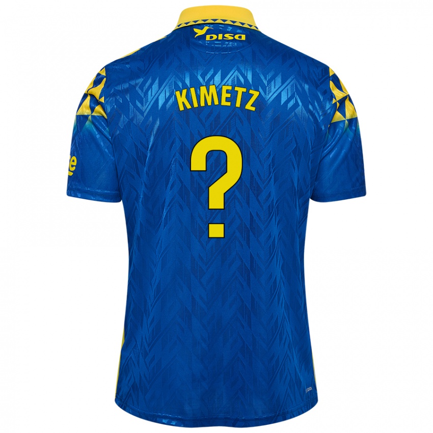 Hombre Camiseta Kimetz García #0 Azul Amarillo 2ª Equipación 2024/25 La Camisa Argentina