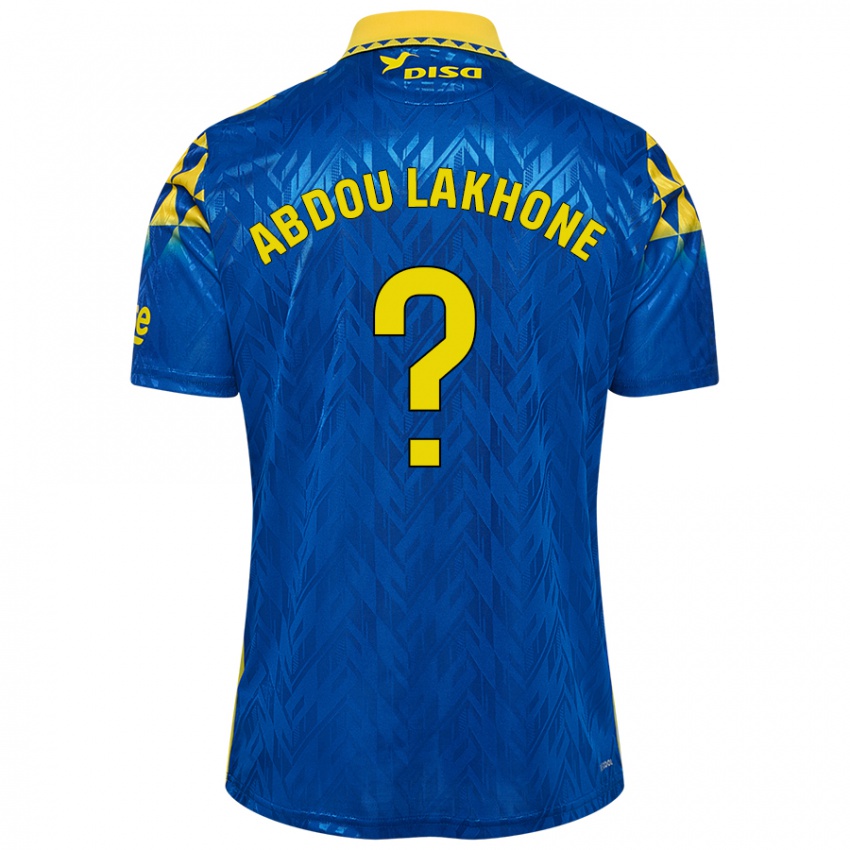 Hombre Camiseta Pape Abdou Lakhone #0 Azul Amarillo 2ª Equipación 2024/25 La Camisa Argentina