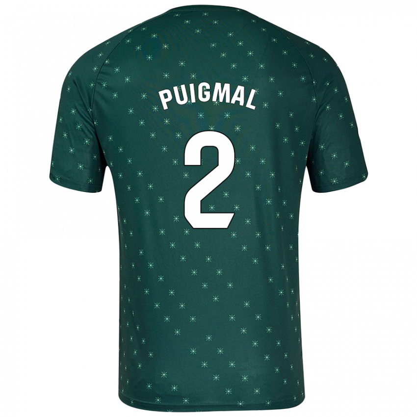 Hombre Camiseta Arnau Puigmal #2 Verde Oscuro 2ª Equipación 2024/25 La Camisa Argentina