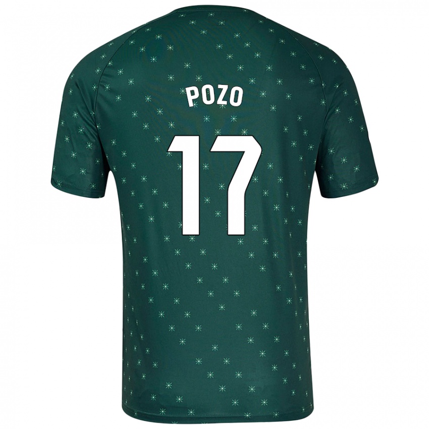 Hombre Camiseta Álex Pozo #17 Verde Oscuro 2ª Equipación 2024/25 La Camisa Argentina