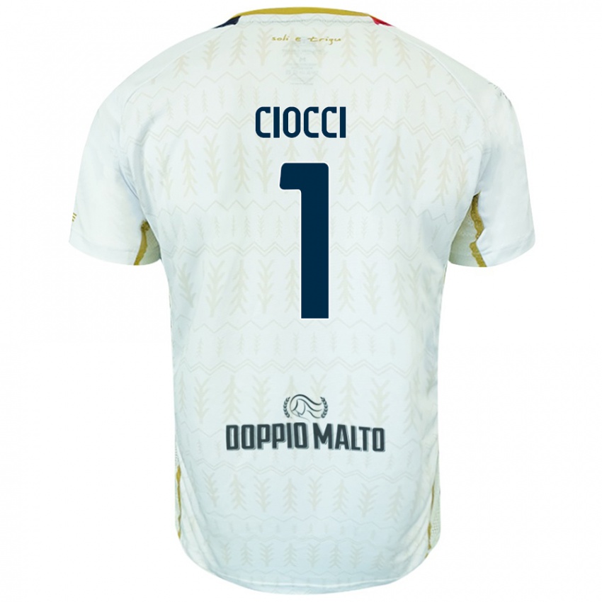 Hombre Camiseta Giuseppe Ciocci #1 Blanco 2ª Equipación 2024/25 La Camisa Argentina