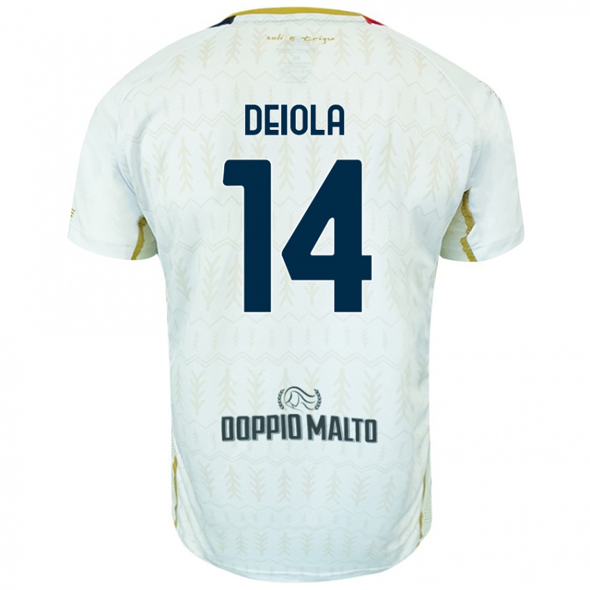 Hombre Camiseta Alessandro Deiola #14 Blanco 2ª Equipación 2024/25 La Camisa Argentina