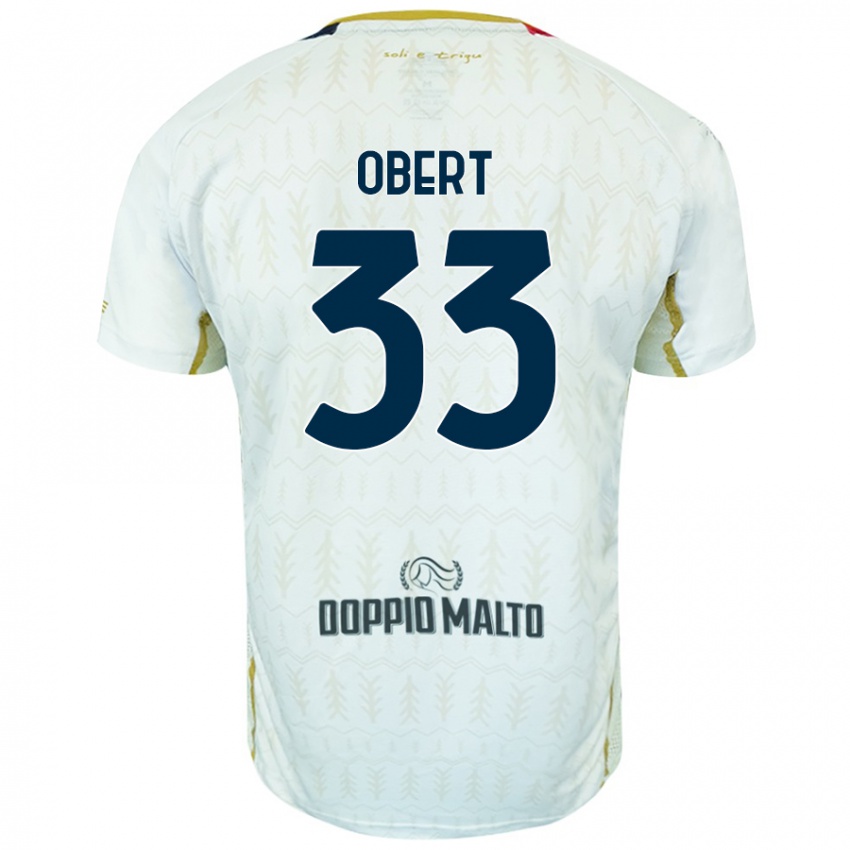 Hombre Camiseta Adam Obert #33 Blanco 2ª Equipación 2024/25 La Camisa Argentina