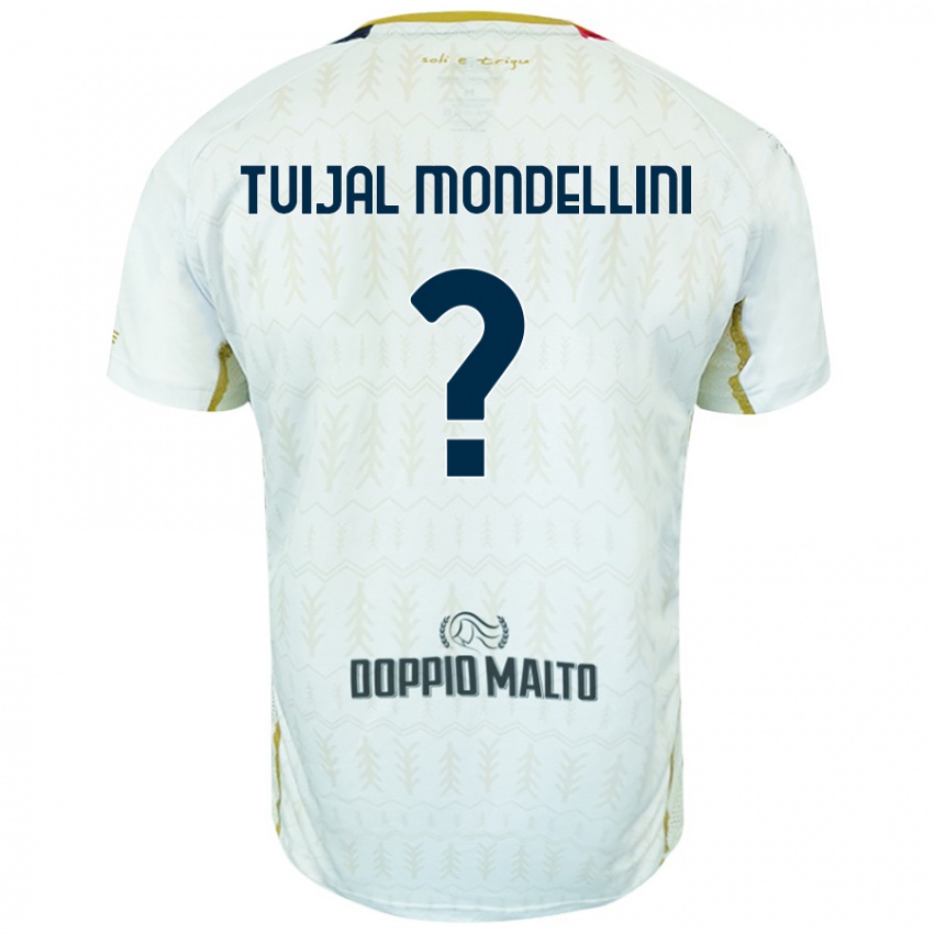 Hombre Camiseta Luca Tuijal Mondellini #0 Blanco 2ª Equipación 2024/25 La Camisa Argentina