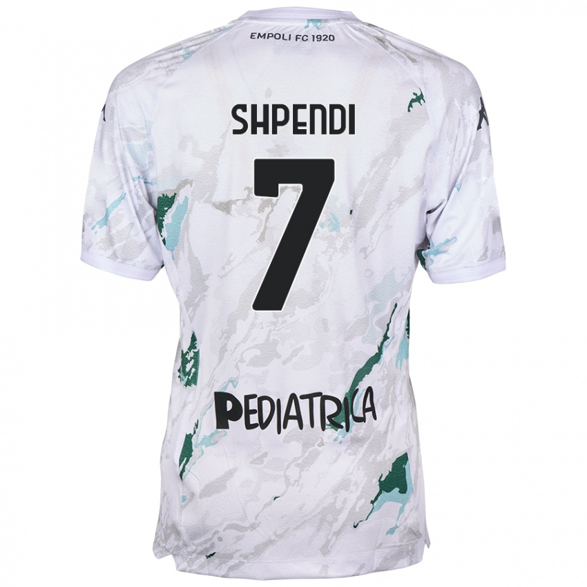 Hombre Camiseta Stiven Shpendi #7 Gris 2ª Equipación 2024/25 La Camisa Argentina