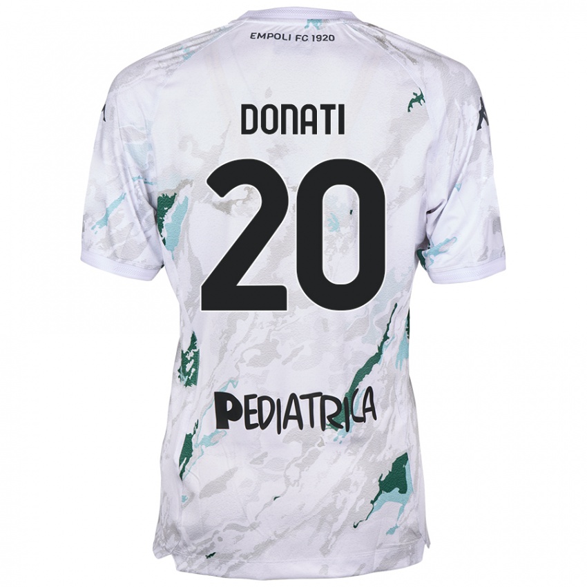 Hombre Camiseta Francesco Donati #20 Gris 2ª Equipación 2024/25 La Camisa Argentina