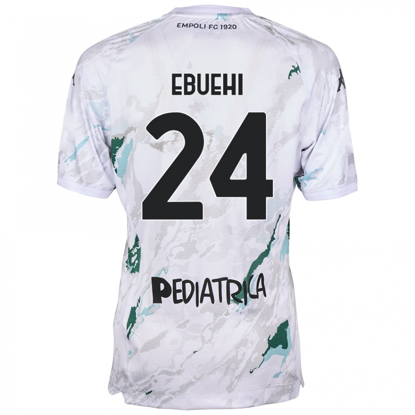 Hombre Camiseta Tyronne Ebuehi #24 Gris 2ª Equipación 2024/25 La Camisa Argentina