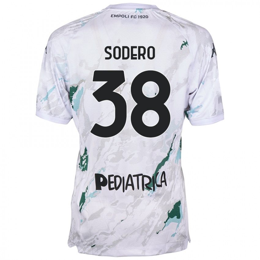 Hombre Camiseta Andrea Sodero #38 Gris 2ª Equipación 2024/25 La Camisa Argentina