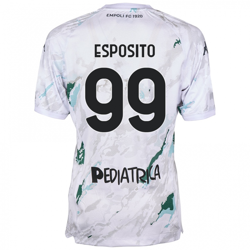 Hombre Camiseta Sebastiano Esposito #99 Gris 2ª Equipación 2024/25 La Camisa Argentina