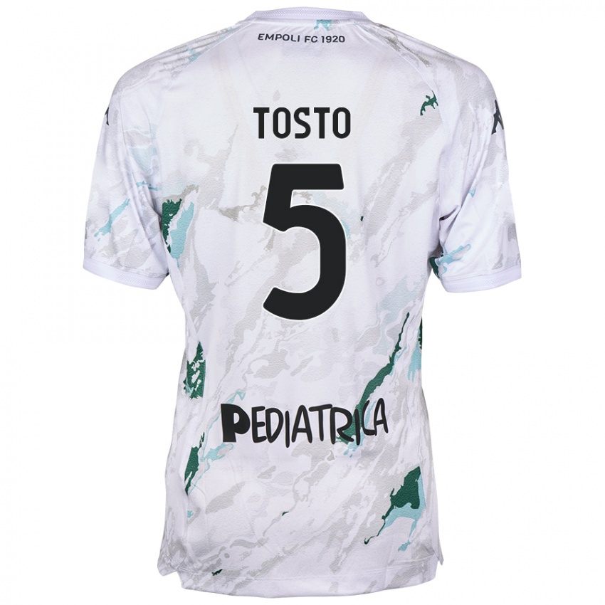 Hombre Camiseta Lorenzo Tosto #5 Gris 2ª Equipación 2024/25 La Camisa Argentina