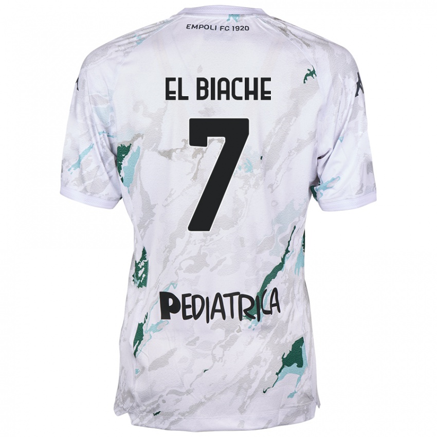 Hombre Camiseta Noah El Biache #7 Gris 2ª Equipación 2024/25 La Camisa Argentina