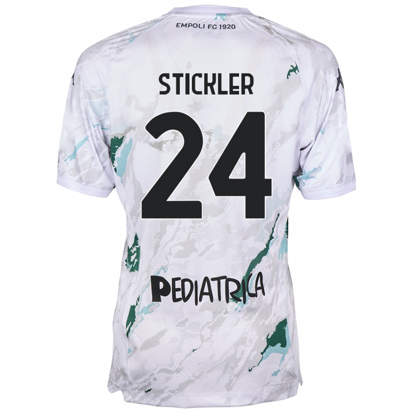 Hombre Camiseta Mateo Stickler #24 Gris 2ª Equipación 2024/25 La Camisa Argentina