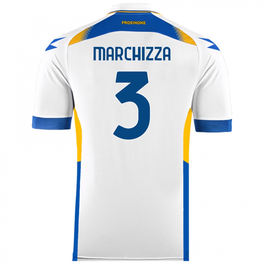 Hombre Camiseta Riccardo Marchizza #3 Blanco 2ª Equipación 2024/25 La Camisa Argentina