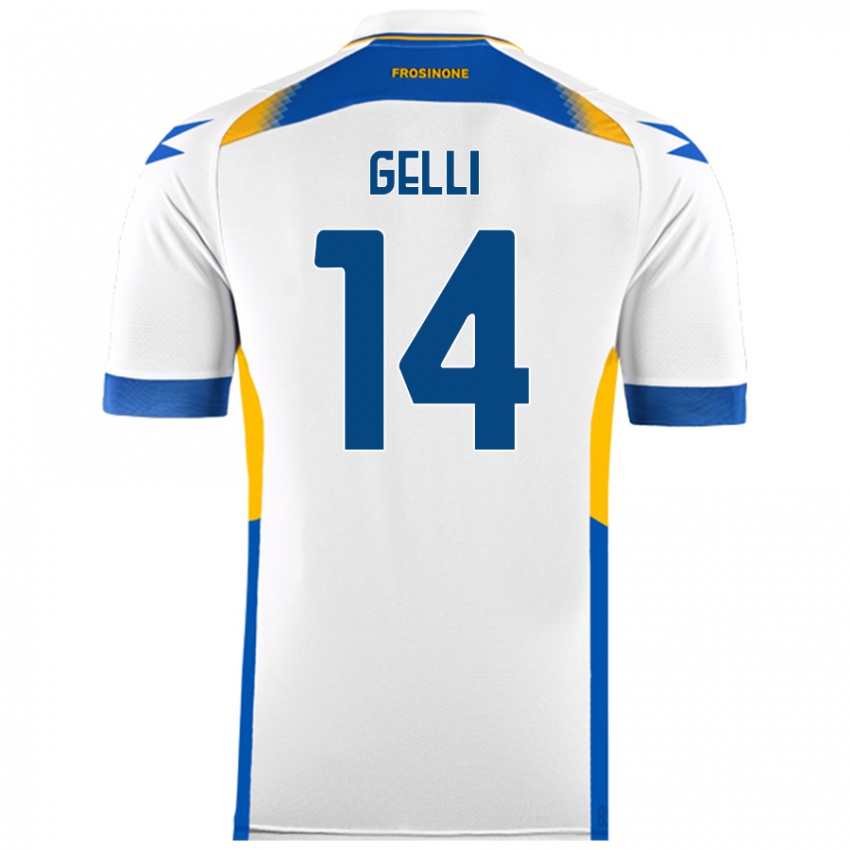 Hombre Camiseta Francesco Gelli #14 Blanco 2ª Equipación 2024/25 La Camisa Argentina