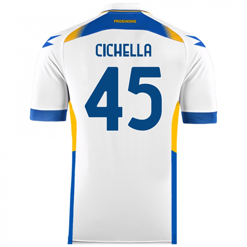 Hombre Camiseta Matteo Cichella #45 Blanco 2ª Equipación 2024/25 La Camisa Argentina