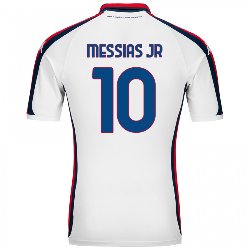 Hombre Camiseta Junior Messias #10 Blanco 2ª Equipación 2024/25 La Camisa Argentina