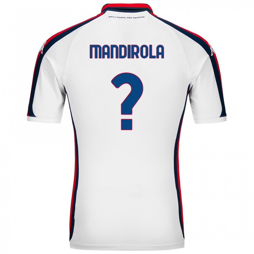 Hombre Camiseta Gabriele Mandirola #0 Blanco 2ª Equipación 2024/25 La Camisa Argentina