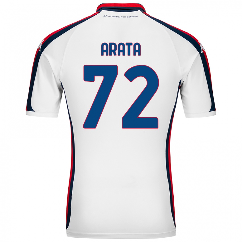 Hombre Camiseta Stefano Arata #72 Blanco 2ª Equipación 2024/25 La Camisa Argentina